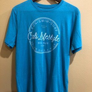 Old Navy Cali Lifestyle Blue Short Sleeve Tee Size Medium